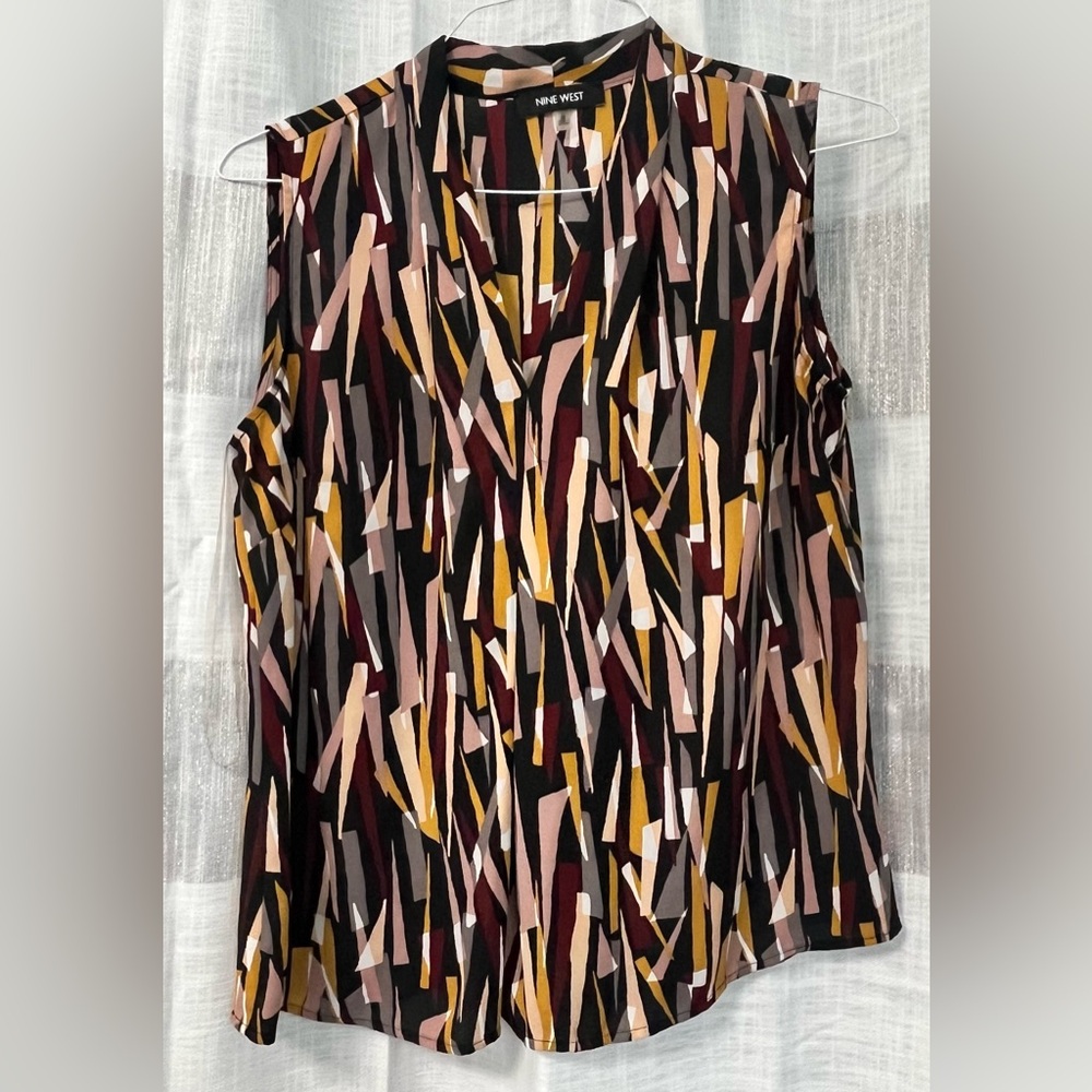 NINE WEST Women's Lightweight Sleeveless Tank Top Multicolor Sz M VGUC